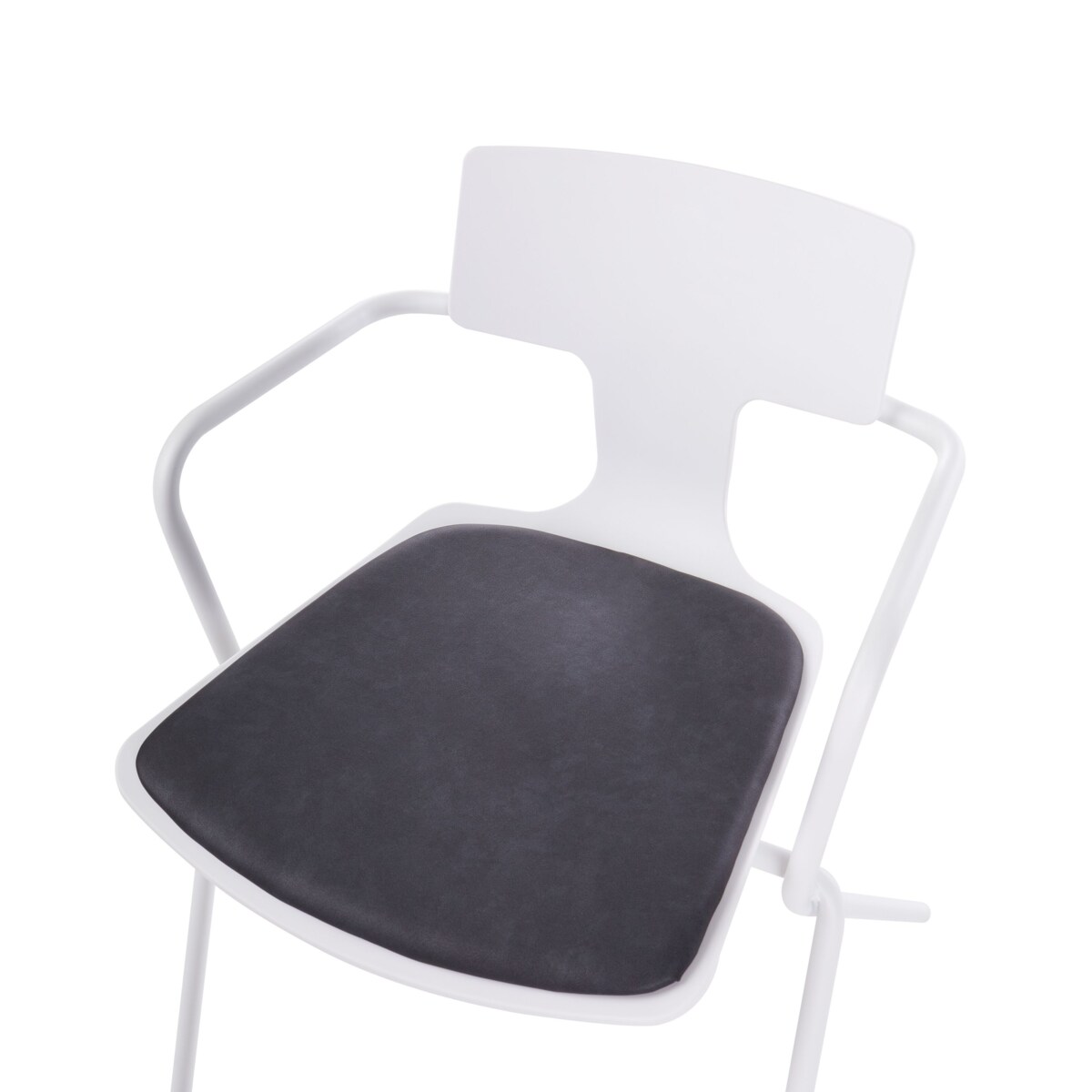 Krzesło do jadalni Zestaw 2 Czarno-biały MANSON