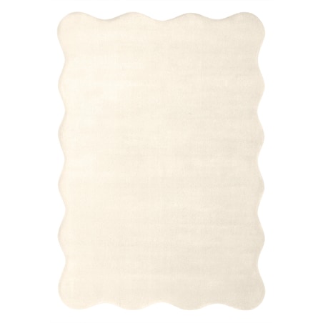Dywan o falistym kształcie, wełniany, kremowy Sable 160x230 cm
