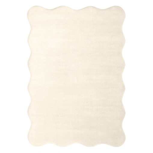 Dywan o falistym kształcie, wełniany, kremowy Sable 160x230 cm