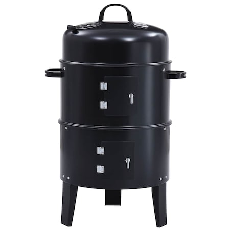 vidaXL Grill węglowy z wędzarnią 3-w-1, 40x80 cm