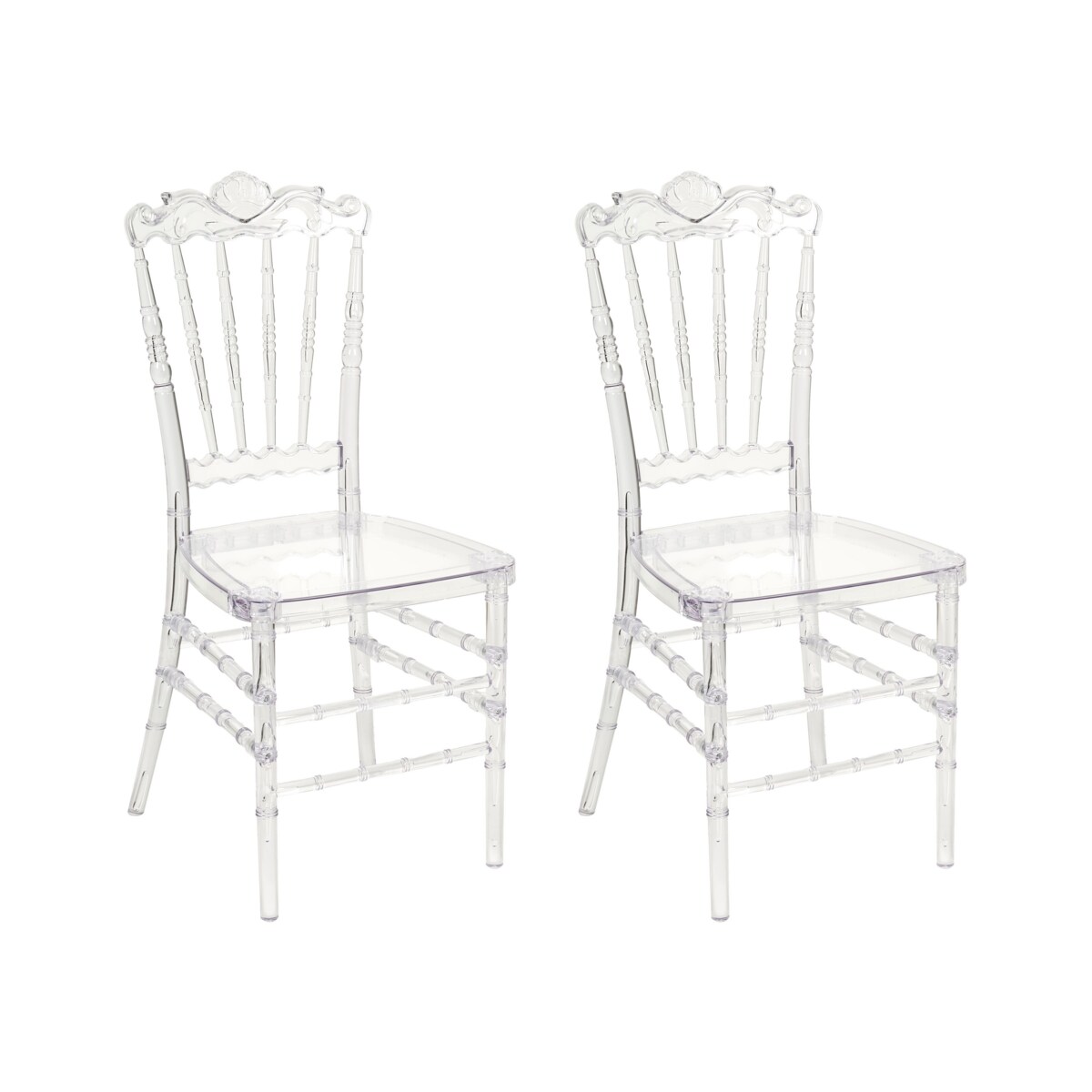 Krzesło bankietowe Zestaw 2 Przezroczysty MENDON