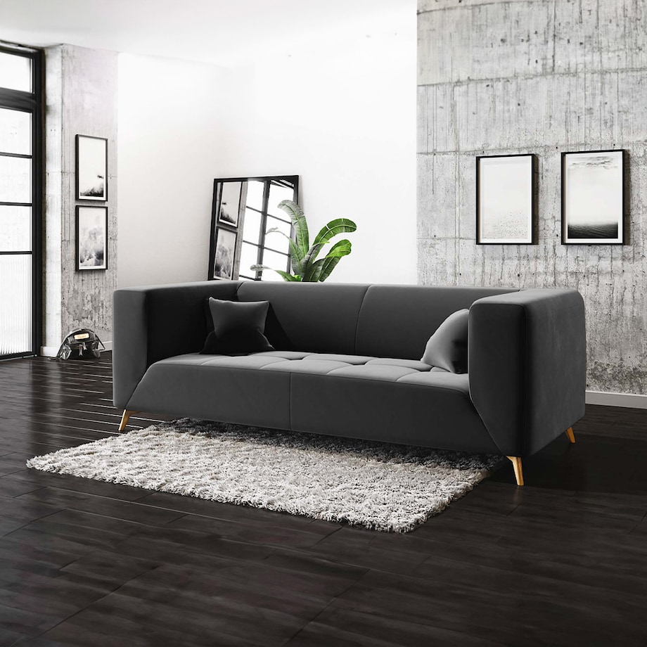 Sofa 2-osobowa Toro - ciemnoszara