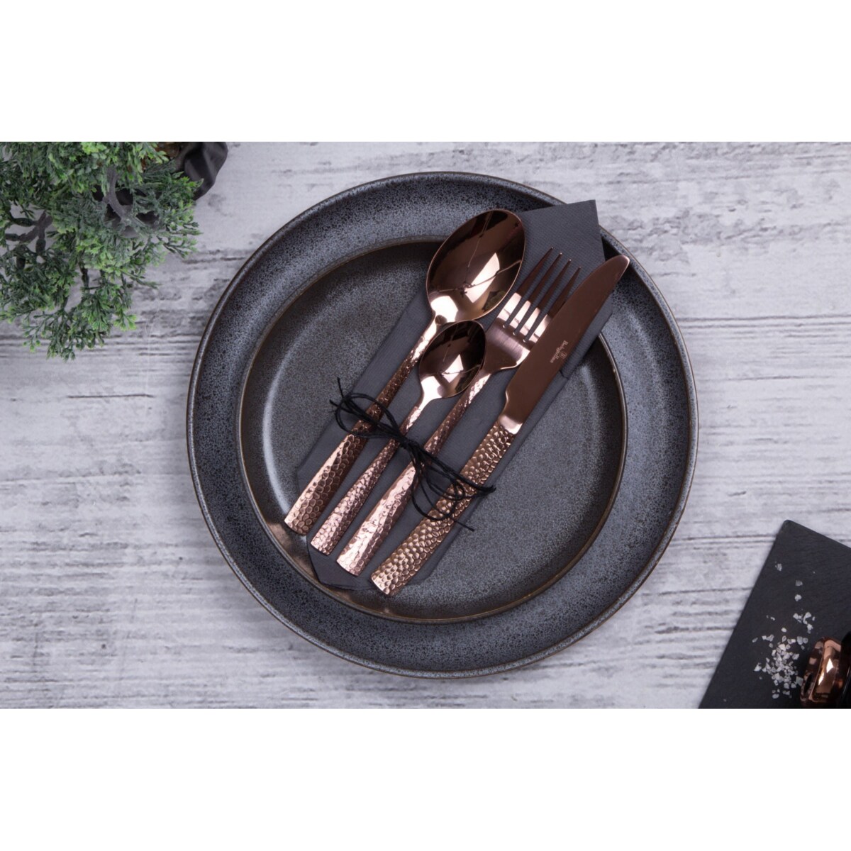 Komplet sztućców 24 elementy dla 6 osób błyszczące sztućce BERLINGER HAUS Rose Gold