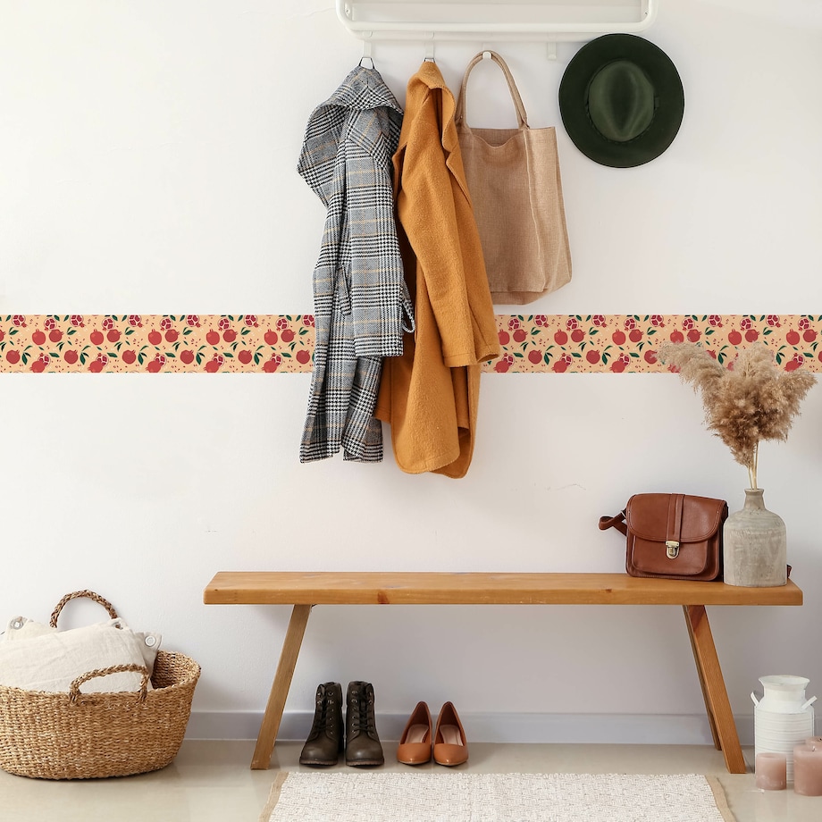 Pasek Dekoracyjny Bordiura Do Tapet Do Kuchni OWOCE Granaty Abstrakcja