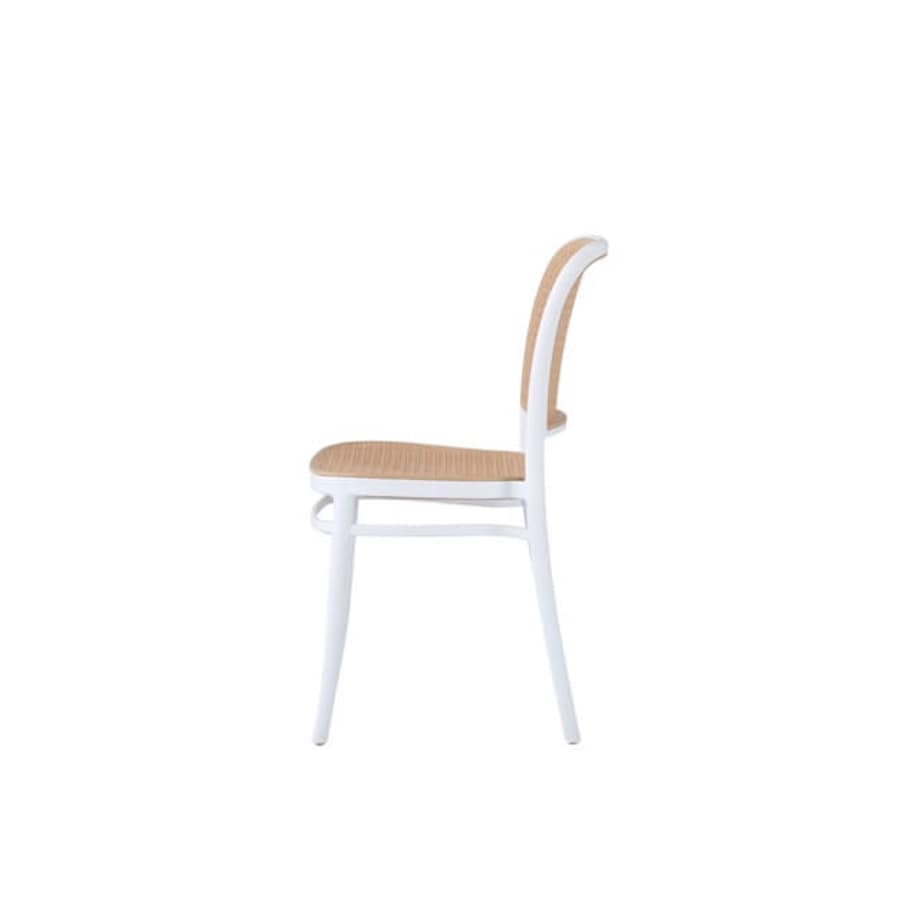 Krzesło kuchenne Wicky KH010100245 ażurowe białe ratan