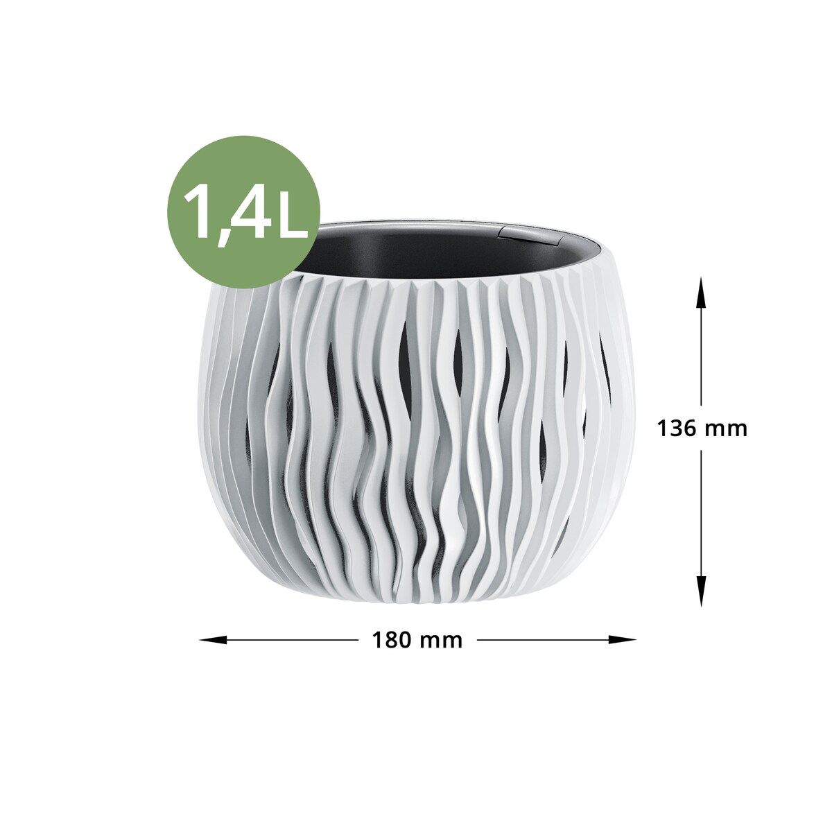 Doniczka Donica Do Kwiatów Dekoracyjna Na Stół 18 cm