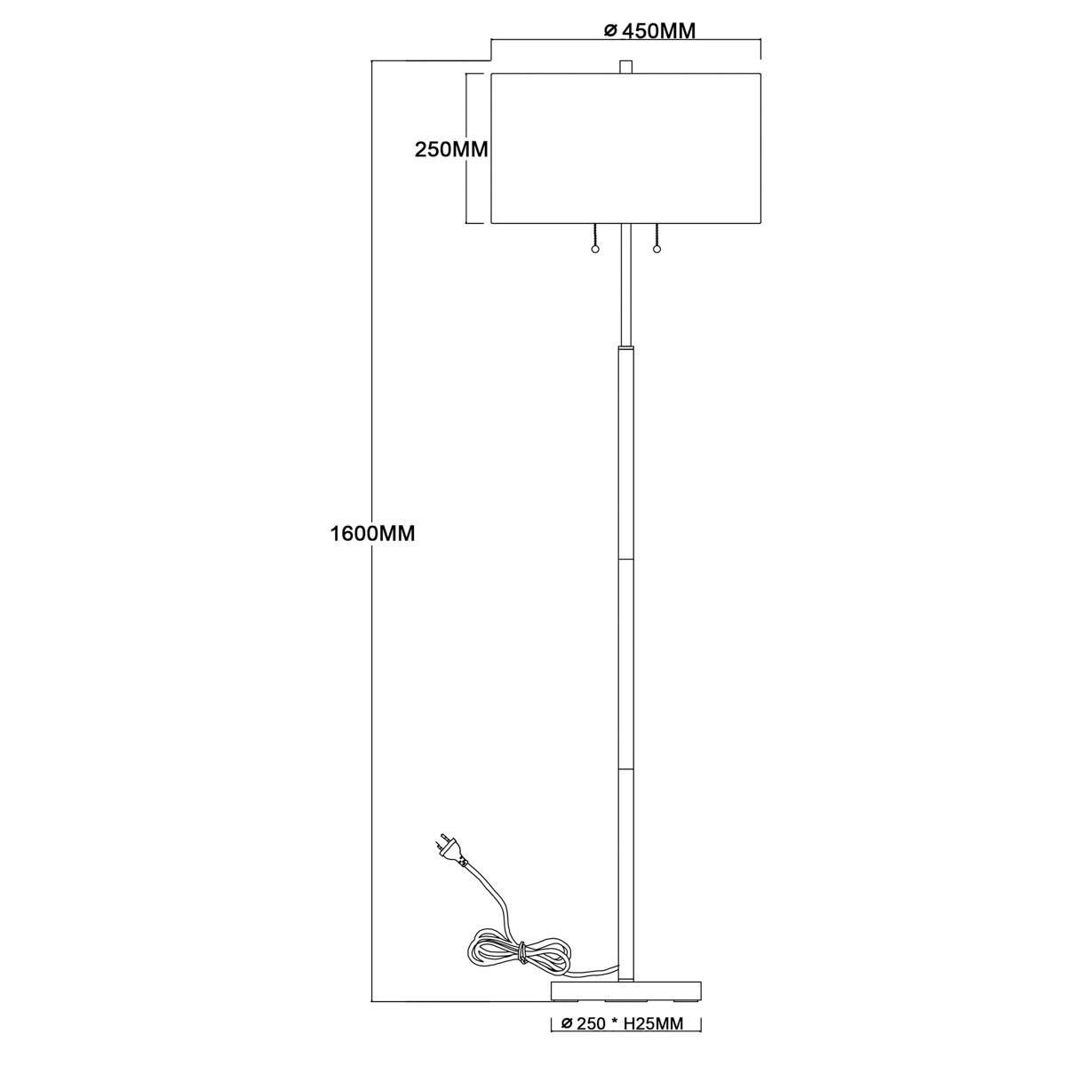 Lampa stojąca Light Prestige Fogo biały 2 x E27 1 szt.