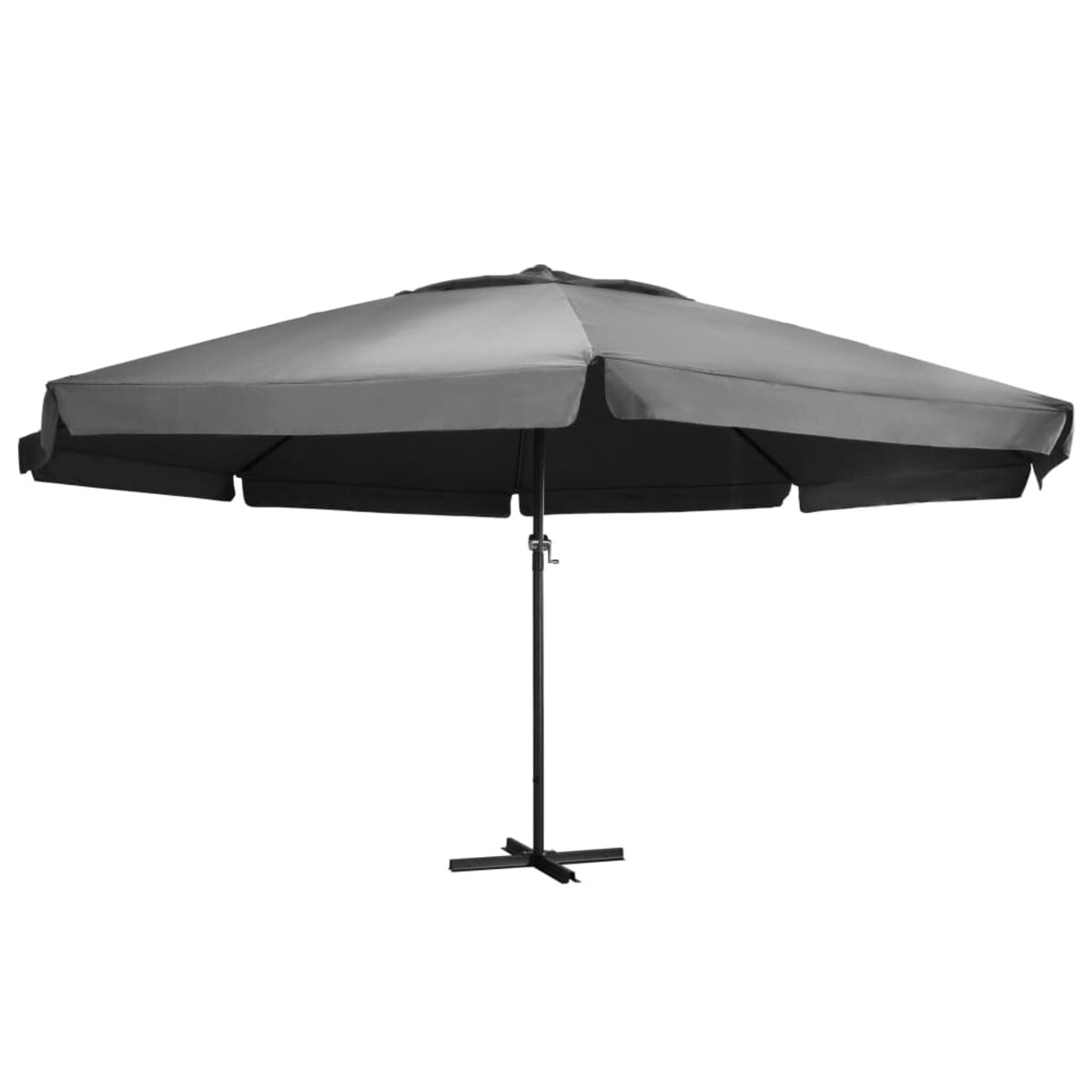 vidaXL Parasol ogrodowy na aluminiowym słupku, 600 cm, antracytowy