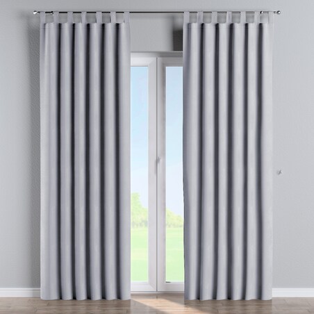Zasłona na szelkach 1 szt. 130x245 srebrzysty szary