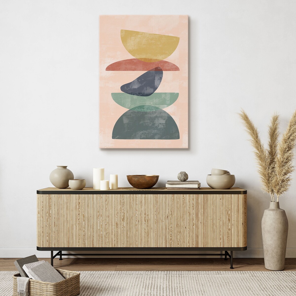 Obraz Kolorowe Skały Imitacja Boho Kamieni 30x40cm