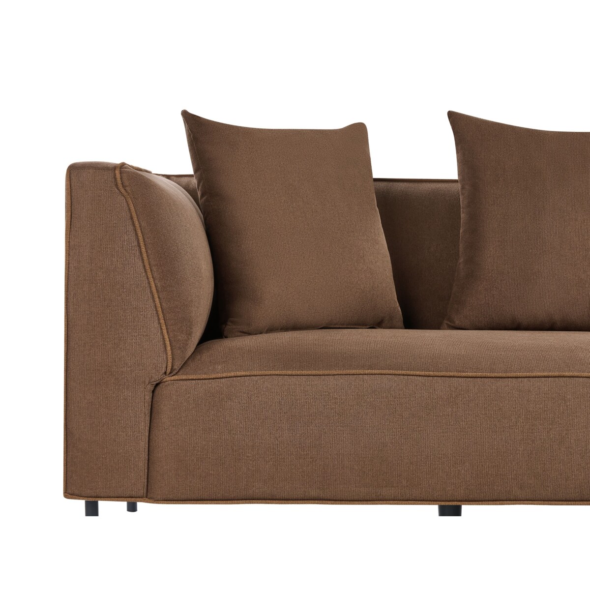 Narożnik dla 3 osób SATER Brązowy Lewostronny