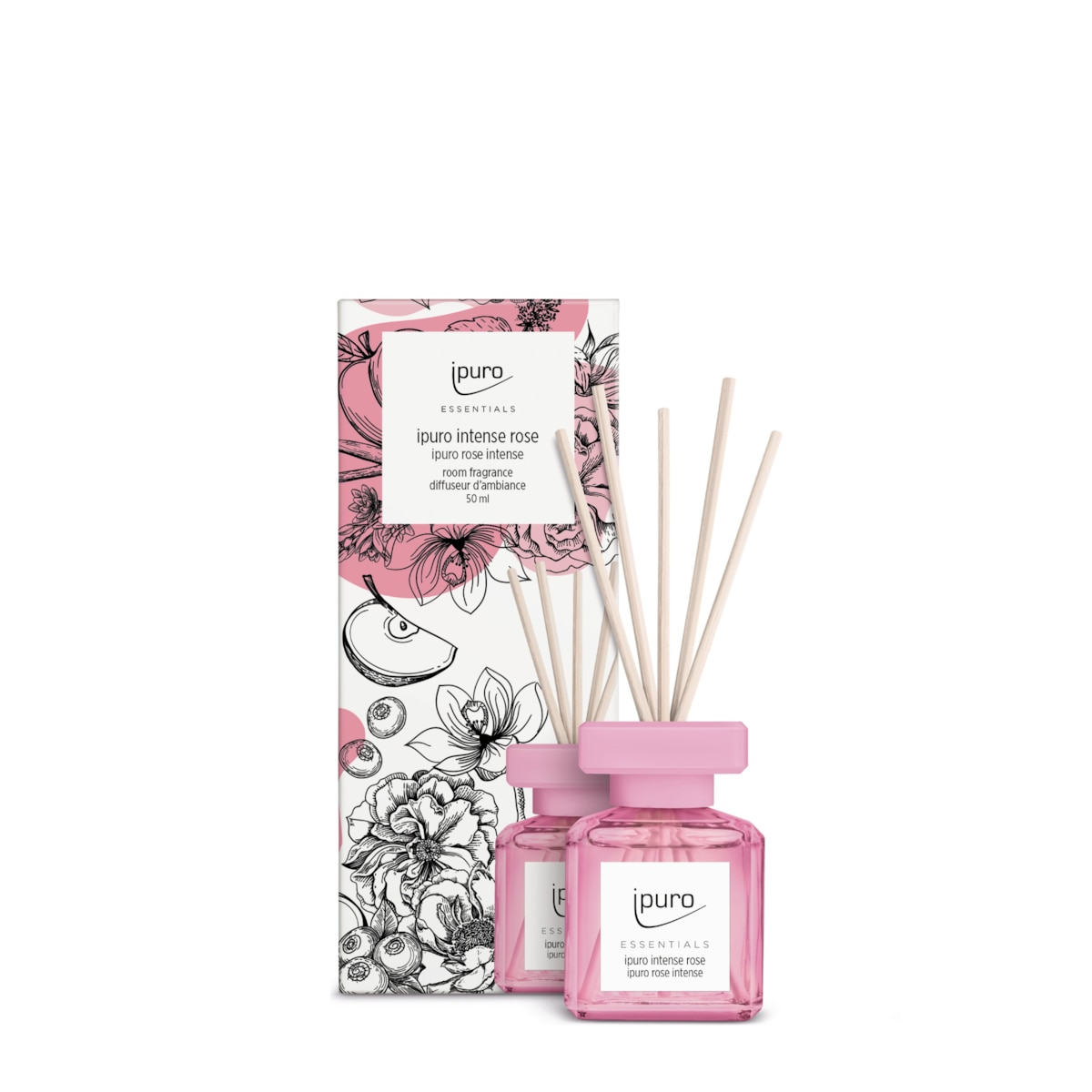 Dyfuzor zapachowy 50 ml, INTENSE ROSE, ipuro Essentials