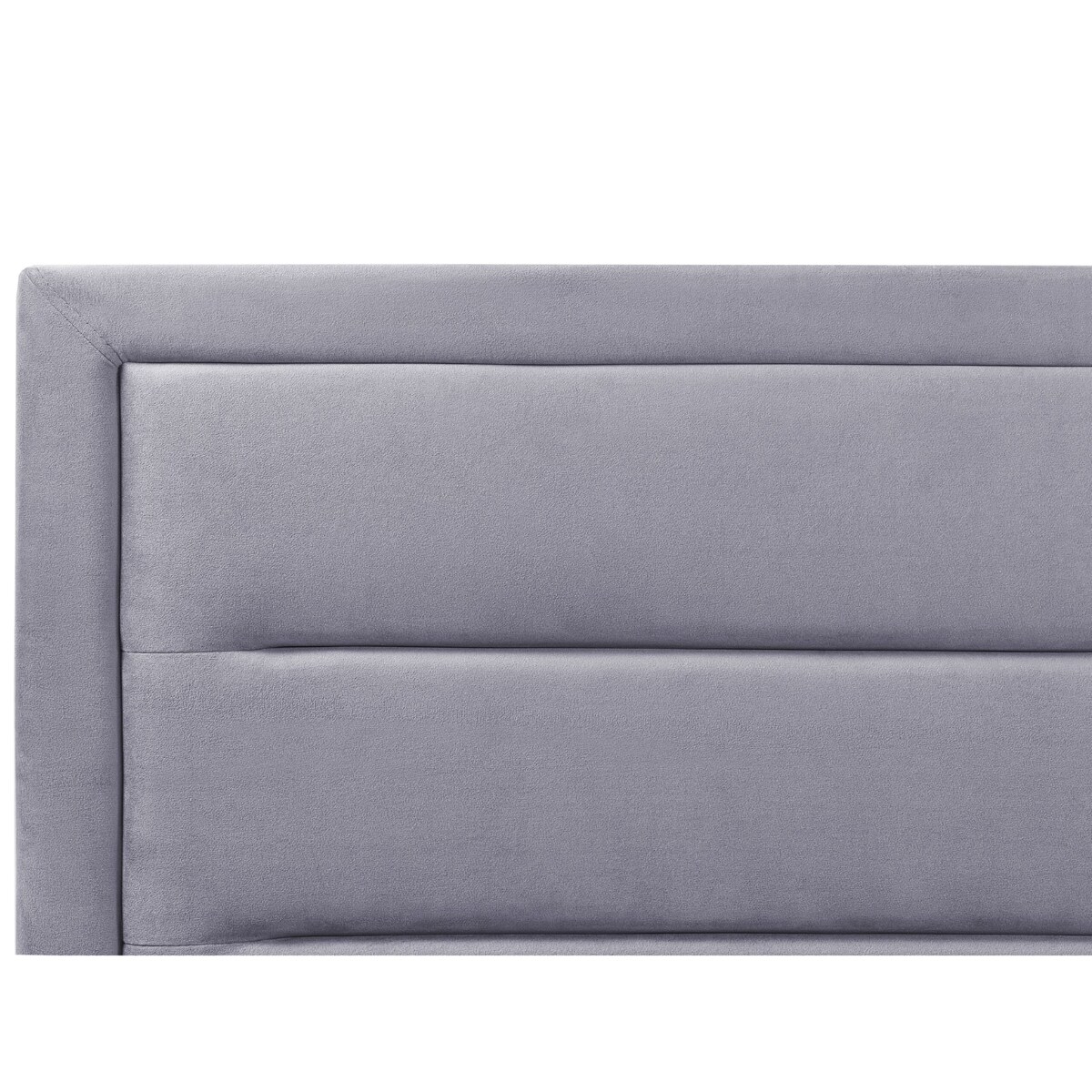 Łóżko z pojemnikiem welurowe 140 x 200 cm ciemnoszare ROUEN