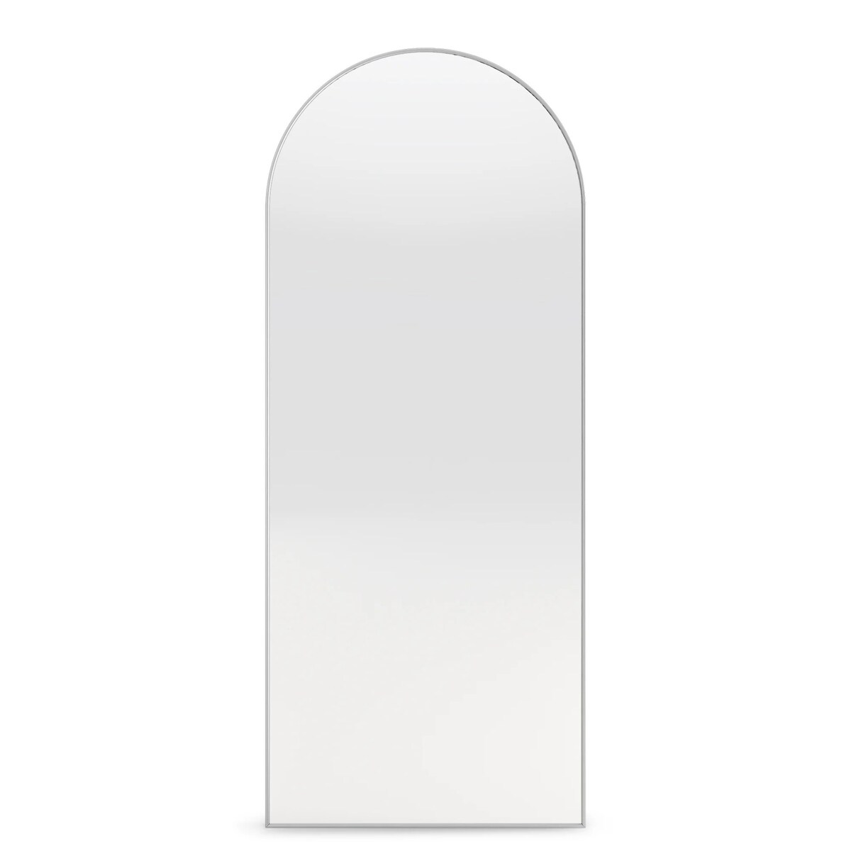 Lustro srebrne w metalowej ramie półowalne 170x70 cm