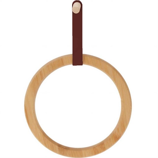 Wieszak bambusowy na ręcznik Ø 21 cm CIRCULO brązowy