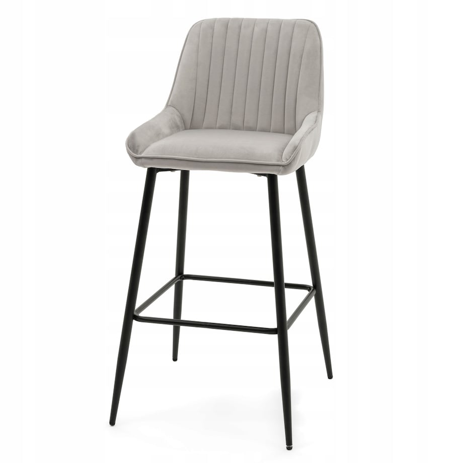 Hoker tapicerowany welurowy do salonu jadalni barowy glamour PASSO