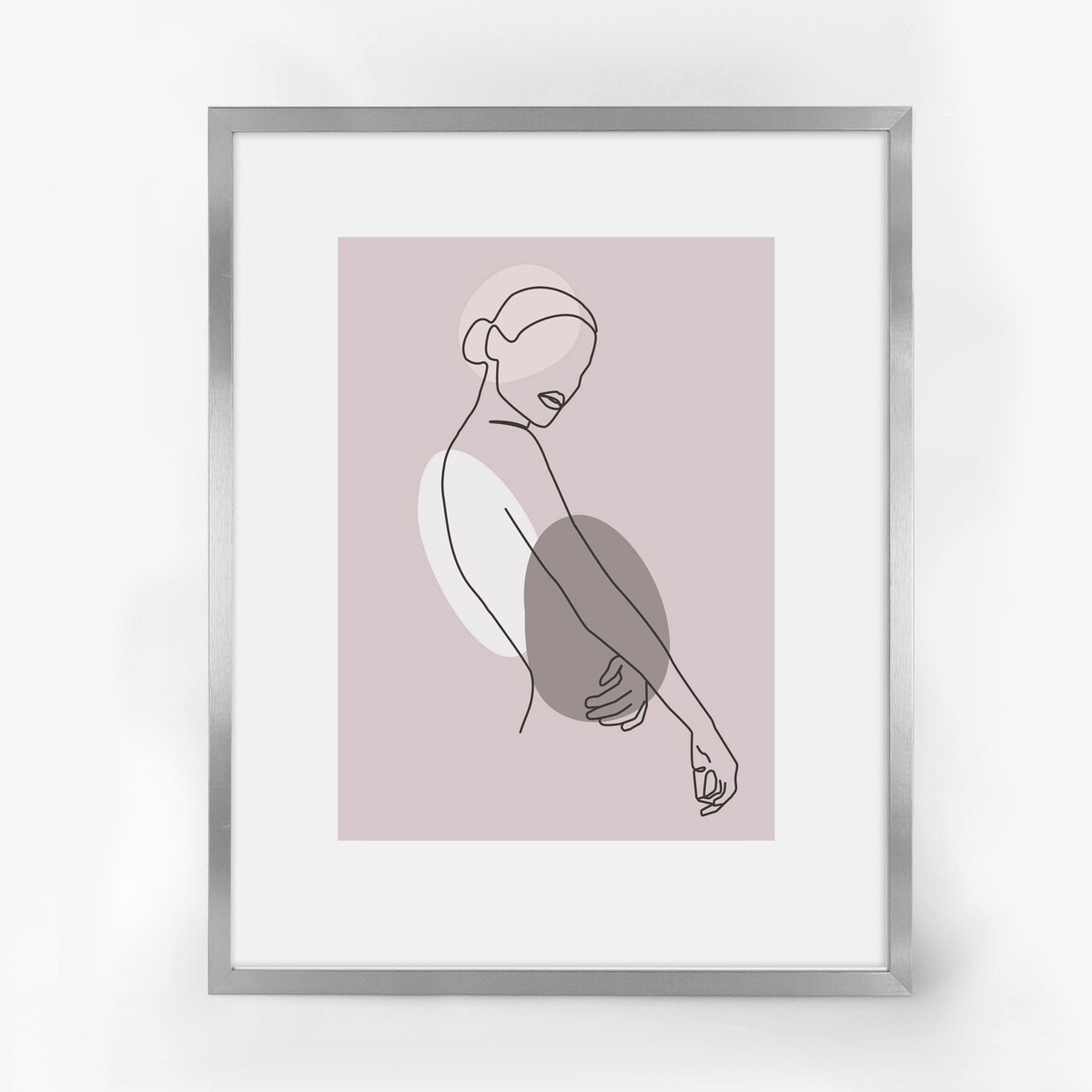 Srebrna ramka na zdjęcia 40x50 cm rama MDF ramki do zdjęć 50x40 cm srebrny FRAMAI®