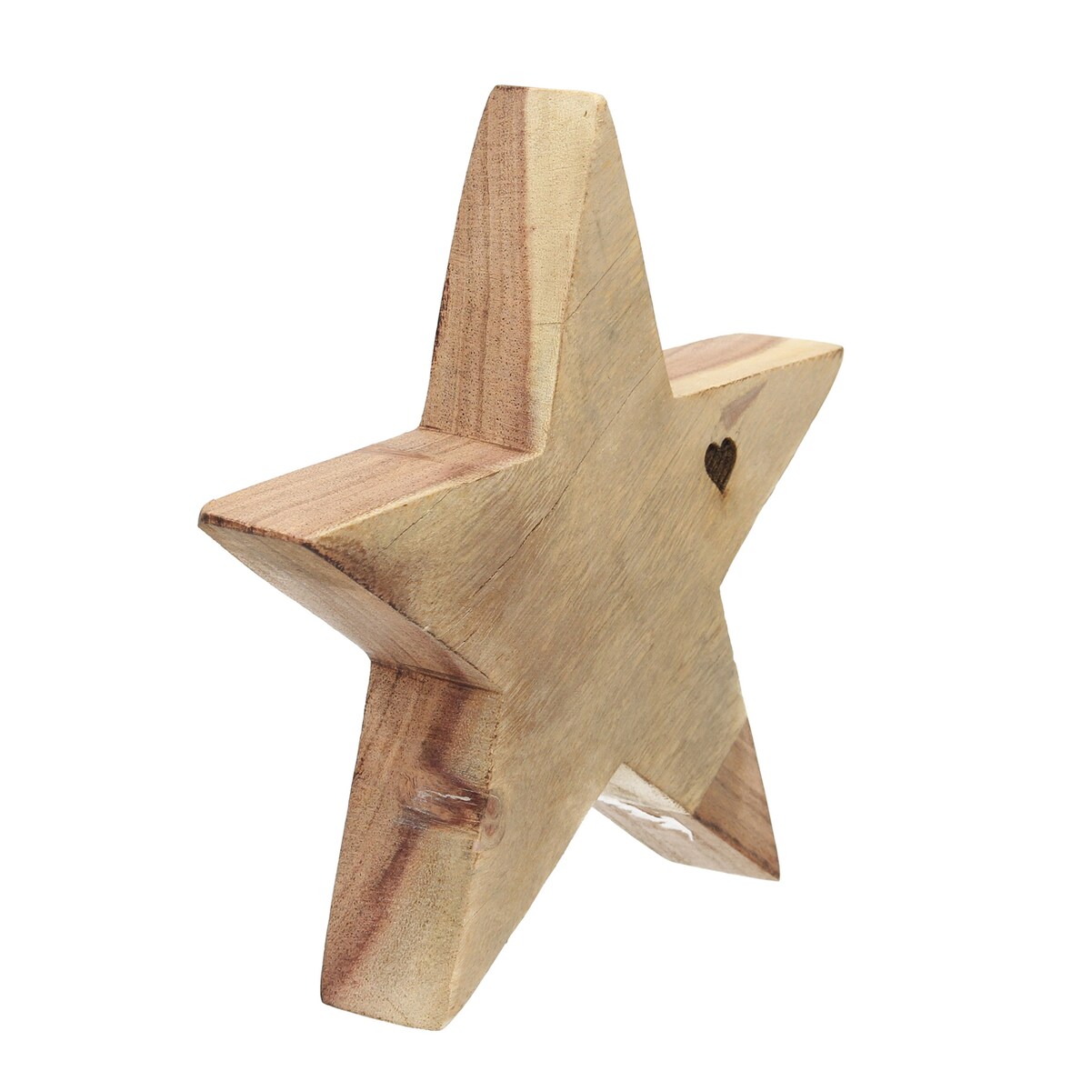 Dekoracja Wooden Star II 20x4x20 cm boże narodzenie, święta, świąteczne, brązowy, 20x4x20 cm