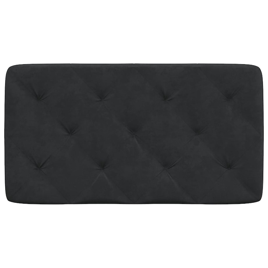 vidaXL Poduszka na wezgłowie, czarna, 90 cm, aksamitna