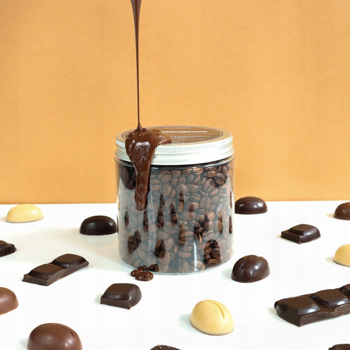 Kawa aromatyzowana o smaku CZEKOLADOWYM ziarnista ARABICA 200g PREMIUM na prezent upominek dla kobiety mężczyzny faceta mamy taty żony męża