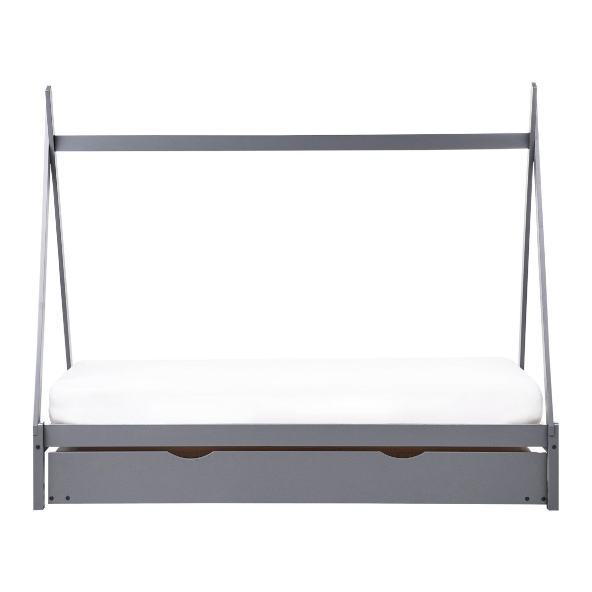 Łóżko wysuwane Drewno sosnowe TALMONTIERS 90 x 200 cm Szary