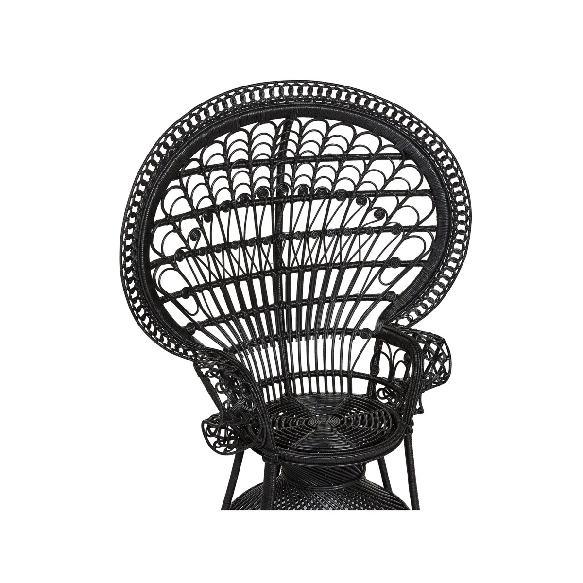 Fotel paw rattanowy czarny EMMANUELLE