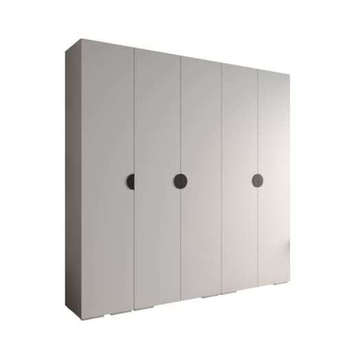 Szafa ubraniowa Garderoba INOVA 4 2,5SZ Biały+Czarny