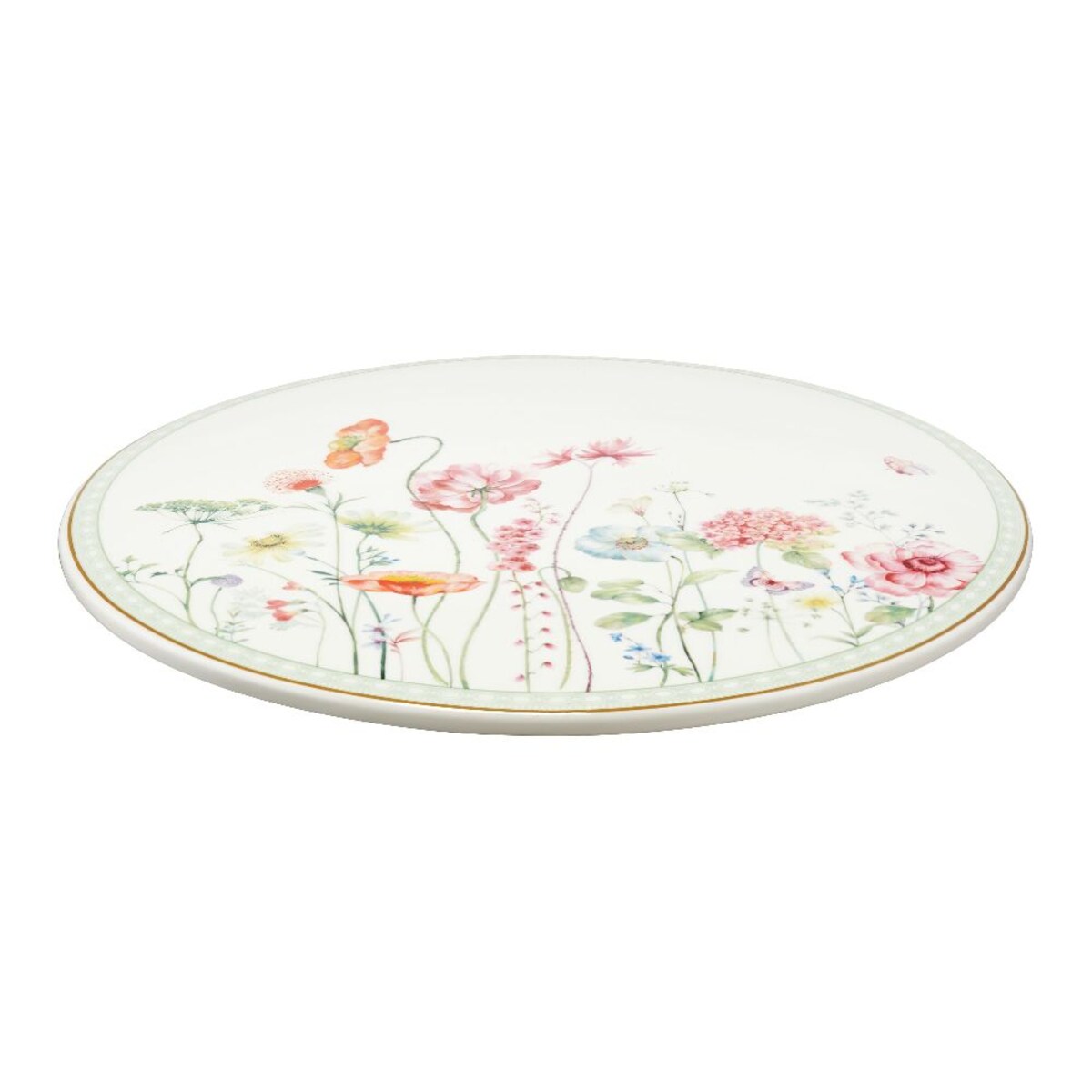 VILLA ITALIA Talerz do ciasta porcelanowy Patera z łopatką 31 cm GARDENO