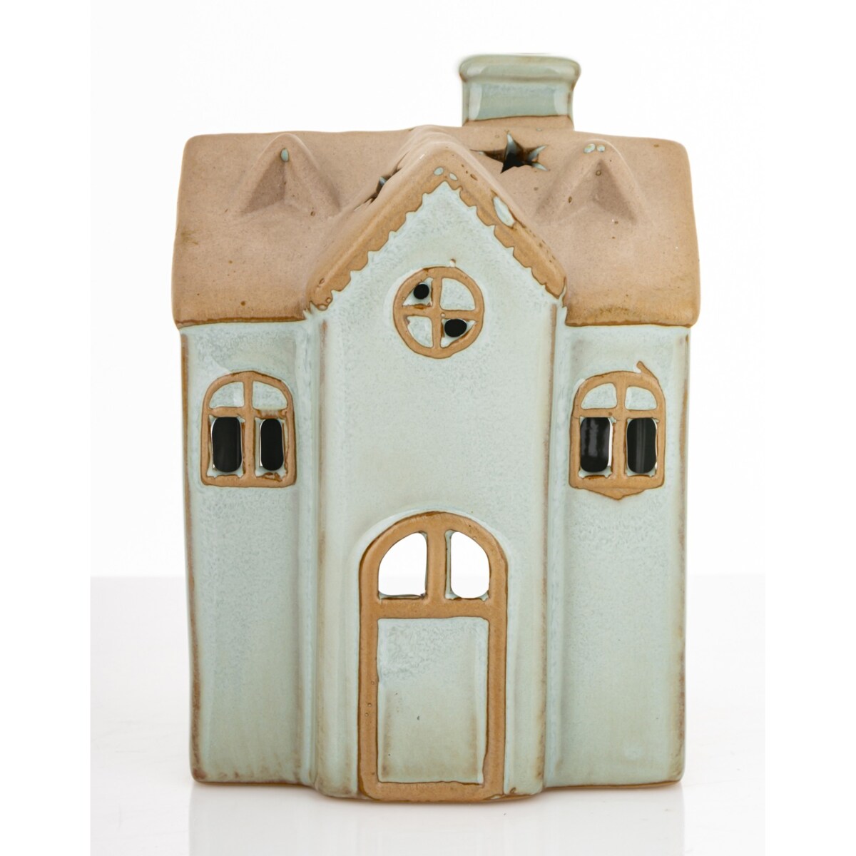 Domek ceramiczny 12,5x9x8 cm HANCER z beżowymi oknami
