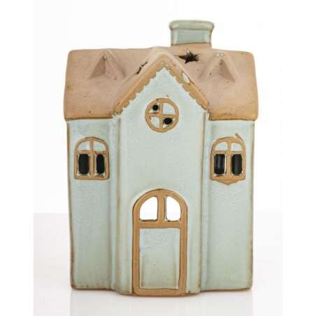 Domek ceramiczny 12,5x9x8 cm HANCER z beżowymi oknami