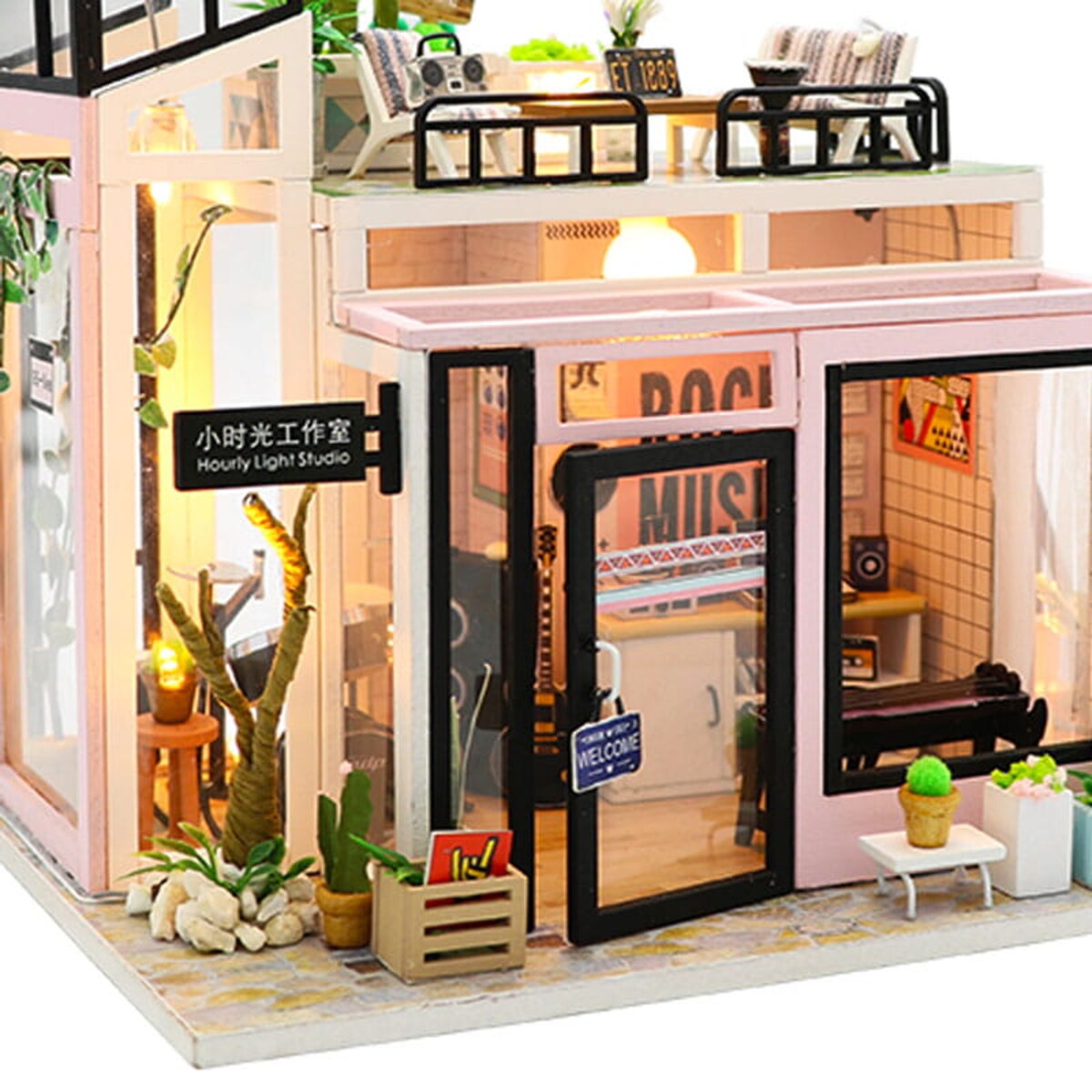 Miniaturowy domek - Muzyczny box - Wytwórnia gwiazd