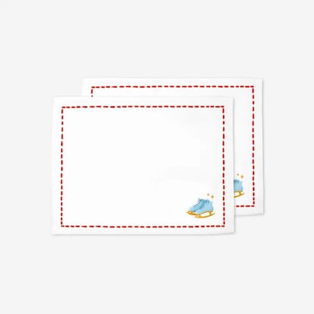 Podkładki świąteczne - Minimalistyczne łyżwy