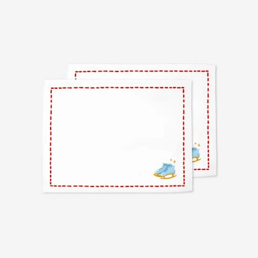 Podkładki świąteczne - Minimalistyczne łyżwy