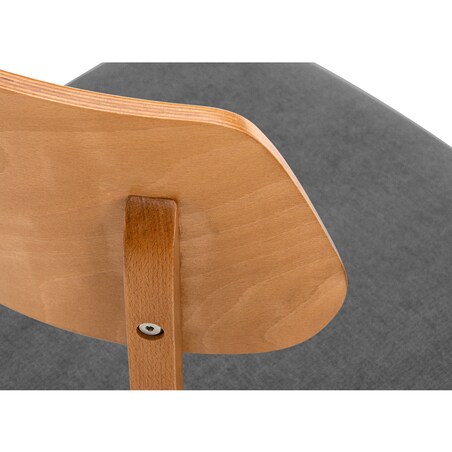 KONSIMO VINIS nowoczesne krzesła drewniane 2 sztuki w kolorze szarym