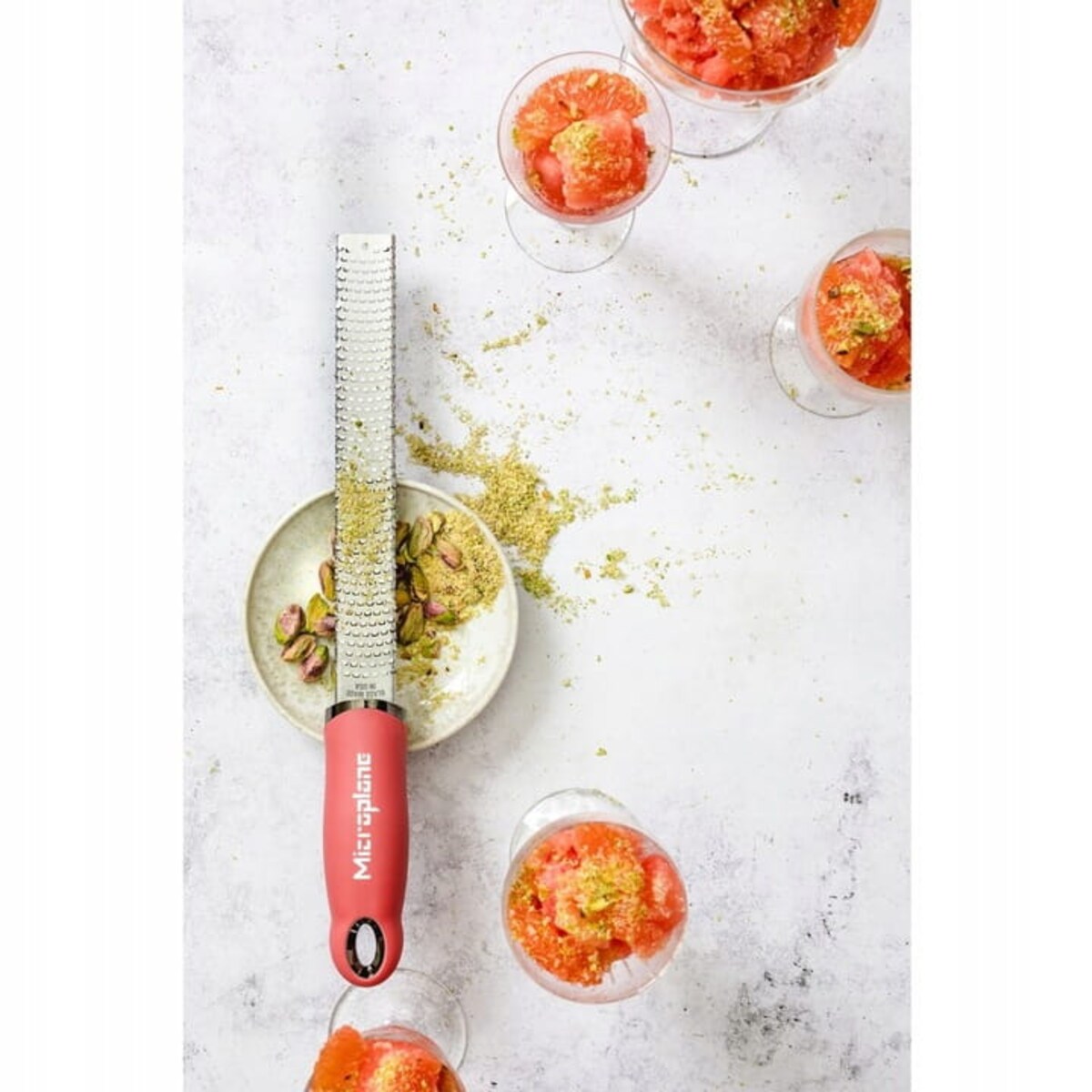 TARKA do Sera Czekolady Cytrusów Warzyw Zester Koralowy RÓŻ Microplane