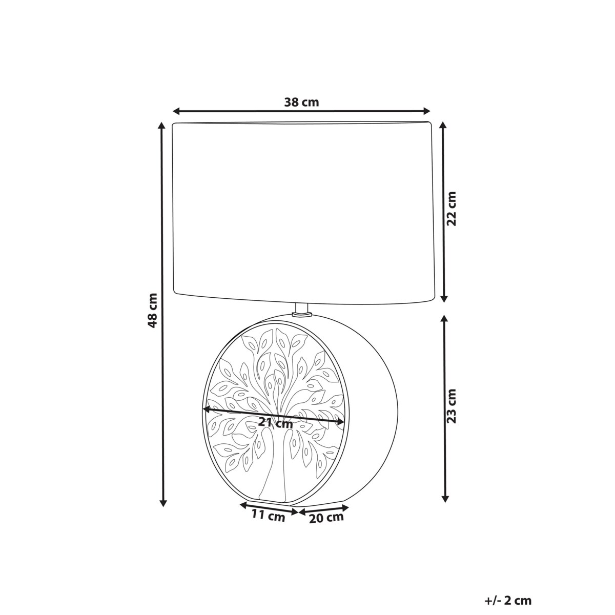 Lampka nocna ceramiczna srebrna KHERLEN