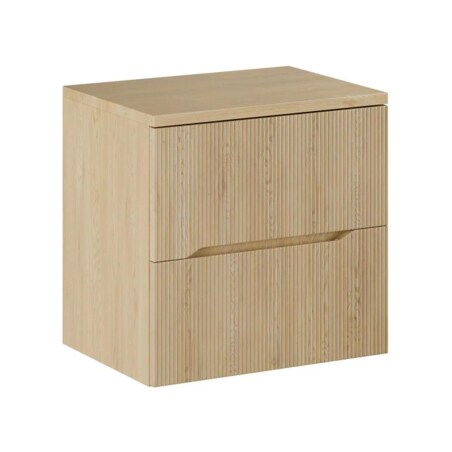 Szafka pod umywalkę nablatową NORDIC CREMONA 2S 60cm dąb cremona z blatem