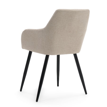 Krzesło tapicerowane nowoczesne NORDI beżowe do salonu biura