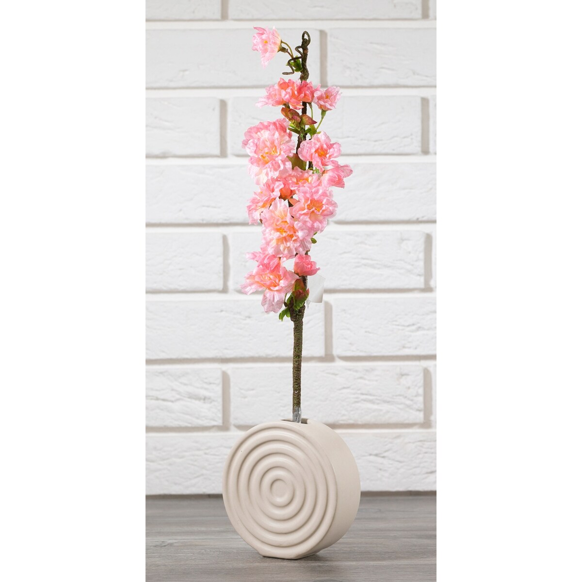 WAZON CIRCLE na różę CERAMICZNY beżowy śr. 12cm