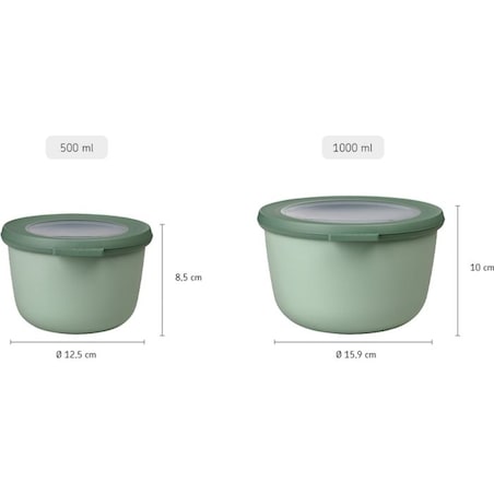 Zestaw 4 misek Cirqula okrągła 500 1000 2000 3000 ml Nordic Lilac 106233074600