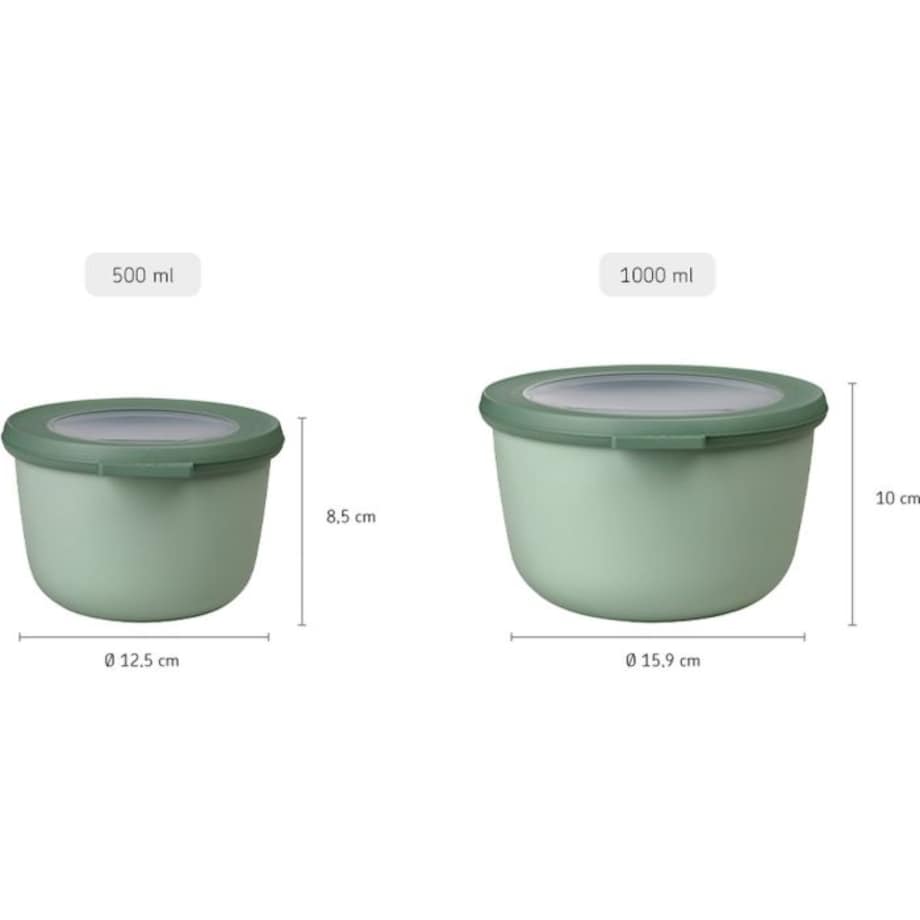 Zestaw 4 misek Cirqula okrągła 500 1000 2000 3000 ml Nordic Lilac 106233074600