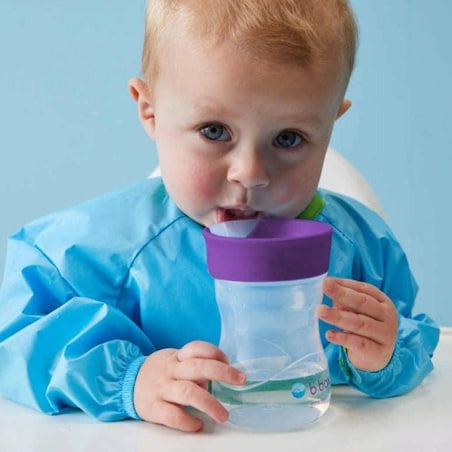 Kubek treningowy do nauki picia dla dziecka 12m+ winogronowy 240 ml b.box