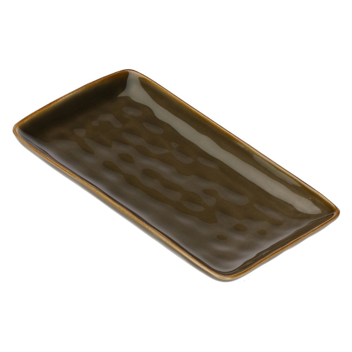 Zestaw 2 tac prostokątnych Concerto Grigio Tortora - Szaro-brązowy, 27 x 19 cm
