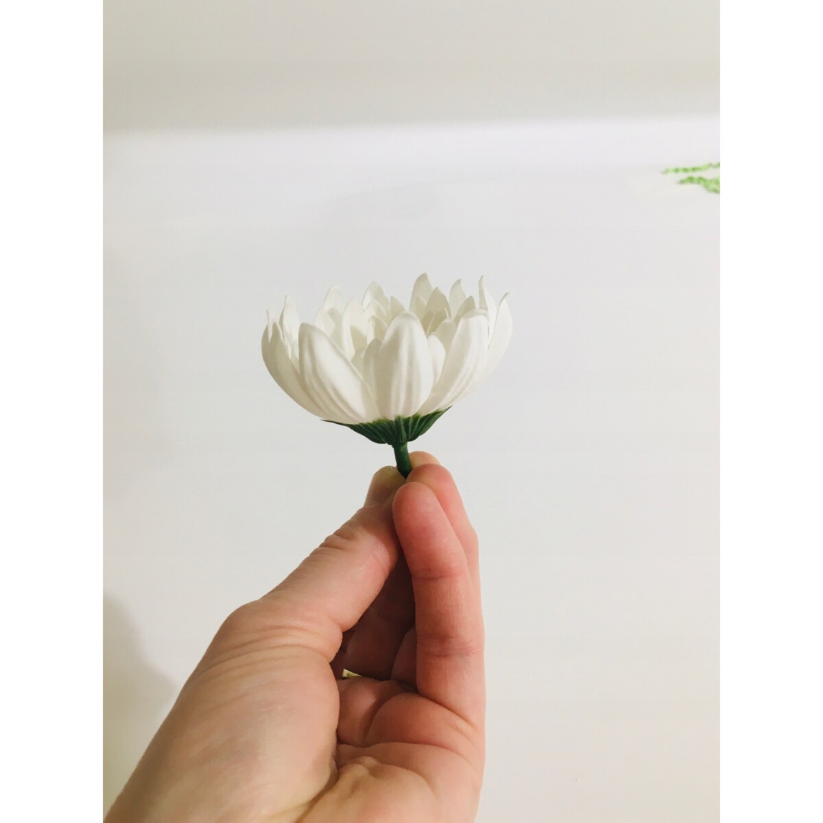 KWIATY MYDLANE BIAŁY do bukietu stroik box dekoracja prezent upominek