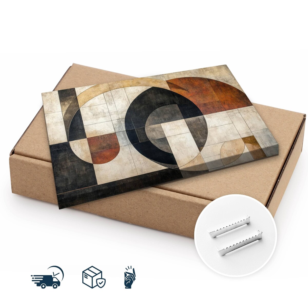 Obraz Ścienny Do Sypialni Kształty Geometryczne Styl Boho Mural 70x50cm