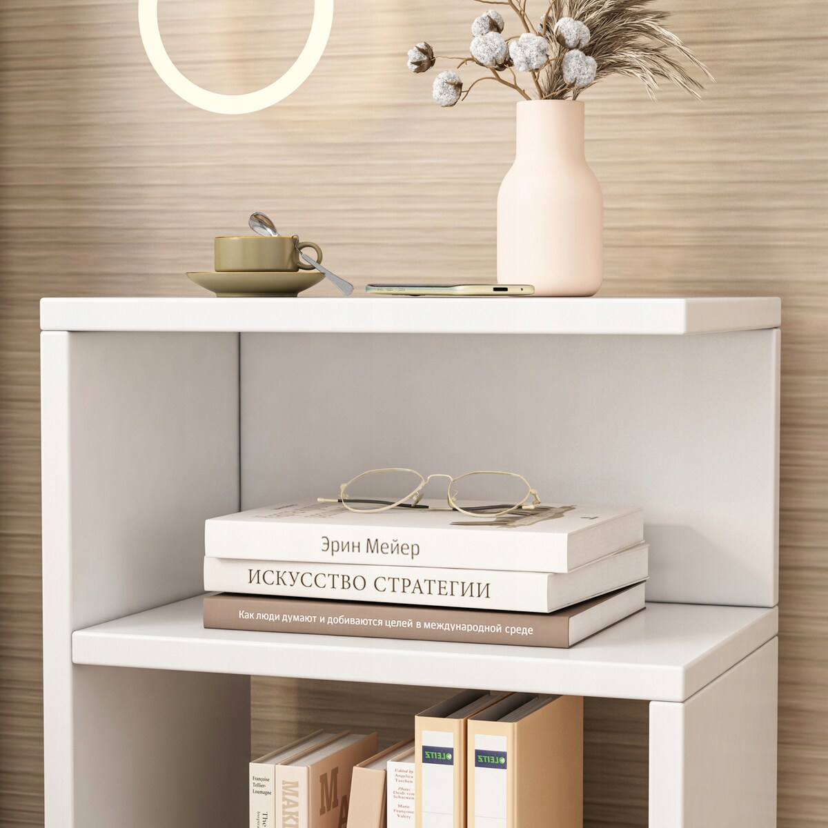 Szafka nocna biała do sypialni stolik loft salonu nowoczesna 50 cm