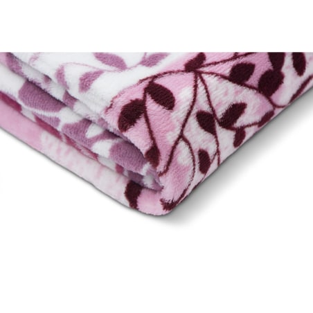 Konsimo NEPETO Pled, fioletowy/różowy/kremowy
