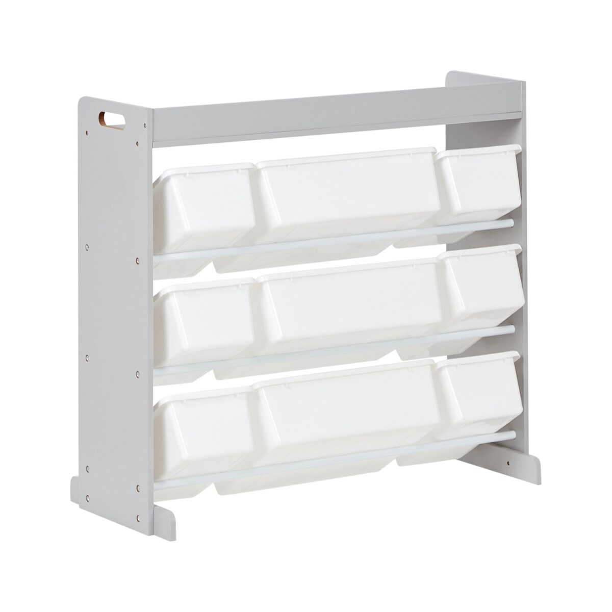 Regał z 9 pojemnikami COLLIE 78 cm Szary