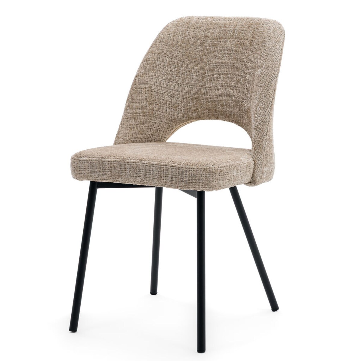 Krzesło tapicerowane MILO ciemny beż do salonu jadalni kuchni