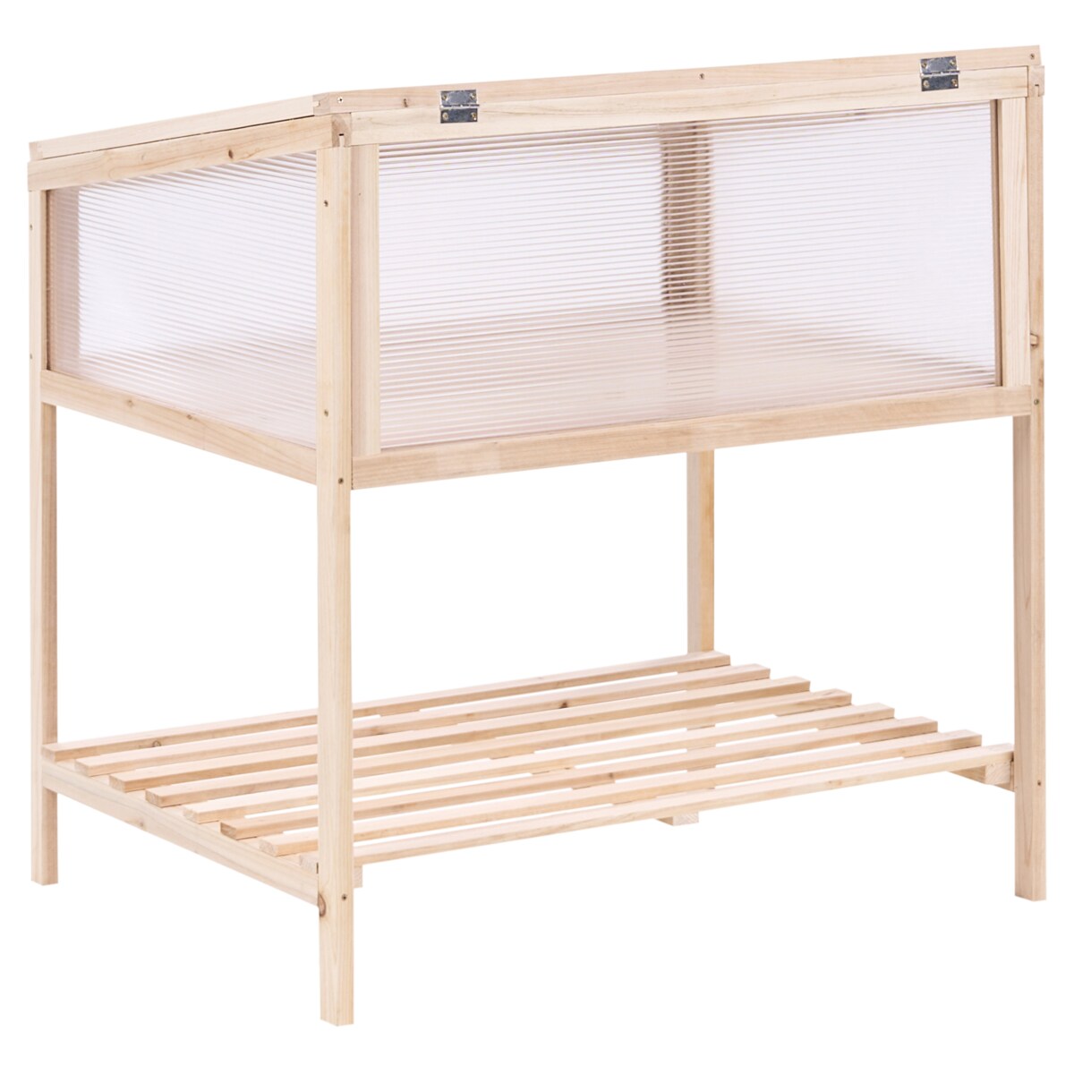 Szklarnia balkonowa ARANOVA 80 cm 58 cm Drewno jodłowe Jasnobrązowy